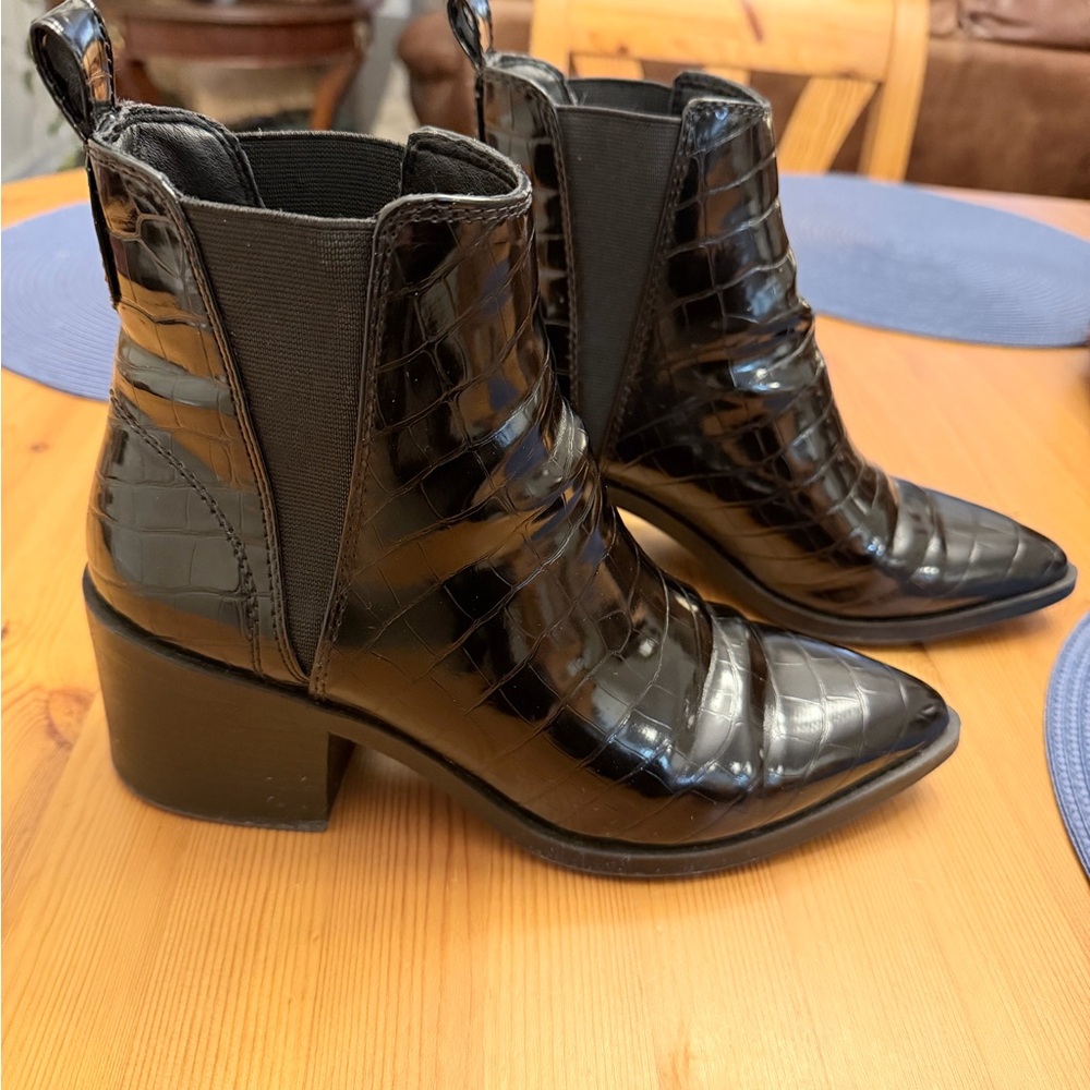 Steve Madden Audience leather Black Ankle Booties